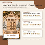 Personalized Grandkids Crossword Wood Ornament - Custom Keepsake - image 2