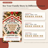 Personalized Adoption Family Wood Ornament - Custom Keepsake - image 2