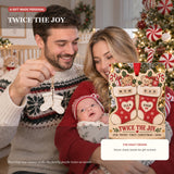 Personalized Twins First Christmas Wood Ornament - Custom Keepsake - image 3