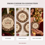 Personalized Personalized Family Name Wreath Wood Ornament - Custom Keepsake - image 7