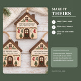 Personalized Family Of Four House Wood Ornament - Custom Keepsake - image 5