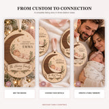 Personalized New Baby Family Christmas Wood Ornament - Custom Keepsake - image 7