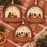 Personalized Love Makes A Family Wood Ornament - Custom Keepsake - image 2