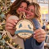 Personalized Long Distance Family Wood Ornament - Custom Keepsake - image 3