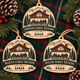Personalized Family Reunion Lodge Wood Ornament - Custom Keepsake - image 2