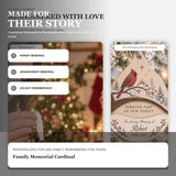 Personalized Family Memorial Cardinal Wood Ornament - Custom Keepsake - image 8