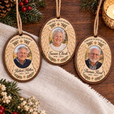 Personalized Personalized Memorial Photo Angel Wings Wood Ornament - Custom Keepsake - image 2