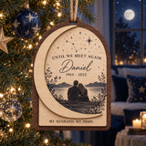 Personalized Loss Of Husband Night Sky Wood Ornament - Custom Keepsake - image 1