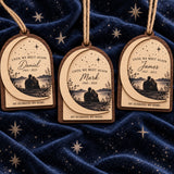 Personalized Loss Of Husband Night Sky Wood Ornament - Custom Keepsake - image 2