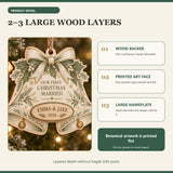 Personalized Wedding Bells Wood Ornament - Custom Keepsake - image 4