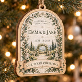 Personalized Wedding Invitation Wood Ornament - Custom Keepsake - image 1