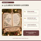 Personalized Handwritten Vows Wood Ornament - Custom Keepsake - image 4