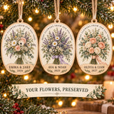 Personalized Bridal Bouquet Wood Ornament - Custom Keepsake - image 2