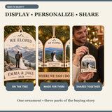 Personalized Mountain Elopement Wood Ornament - Custom Keepsake - image 7