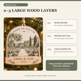 Personalized Wedding Venue Portrait Wood Ornament - Custom Keepsake - image 4