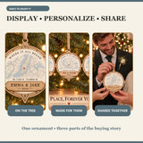 Personalized Wedding Coordinates Wood Ornament - Custom Keepsake - image 7