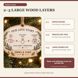 Personalized Love Story Timeline Wood Ornament - Custom Keepsake - image 4