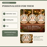 Personalized Mrs And Mrs Wood Ornament - Custom Keepsake - image 5