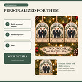 Personalized Mr And Mr Wood Ornament - Custom Keepsake - image 5
