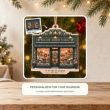 Personalized Flower Shop Anniversary Wood Ornament - Custom Keepsake - image 2