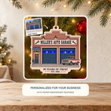 Personalized Auto Repair Anniversary Storefront Wood Ornament - Custom Keepsake - image 2