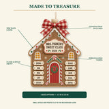 Personalized Schoolhouse Gingerbread Acrylic Ornament - Custom Names Keepsake - image 2