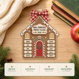 Personalized Schoolhouse Gingerbread Acrylic Ornament - Custom Names Keepsake - image 6