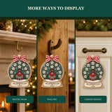 Personalized Schoolhouse Snow Globe Acrylic Ornament - Custom Names Keepsake - image 8