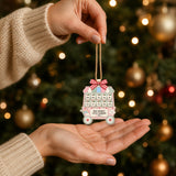 Personalized Apple Pastel Cart Acrylic Ornament - Custom Names Keepsake - image 7
