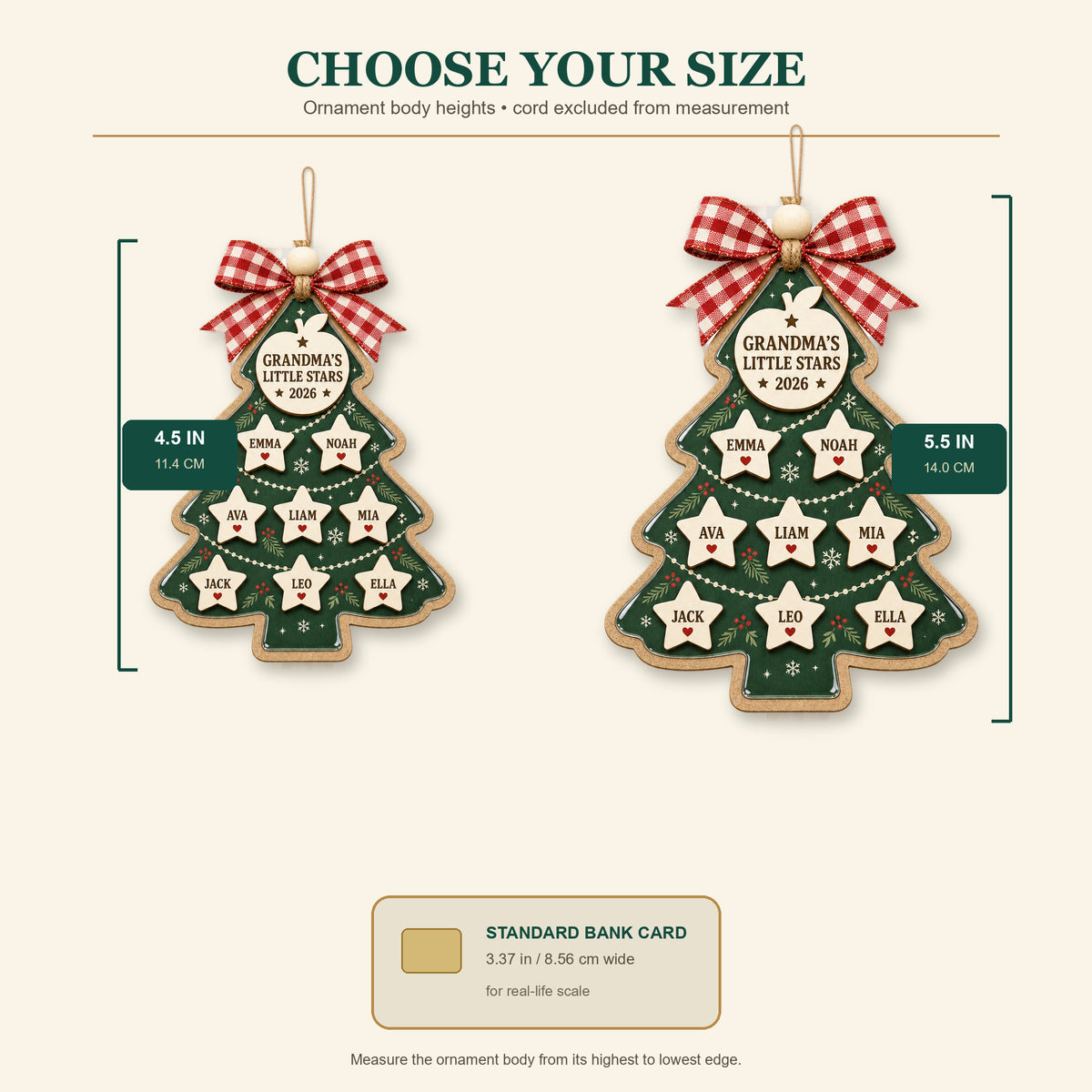 Personalized Grandma Christmas Tree Acrylic Ornament - Custom Names Keepsake - image 9
