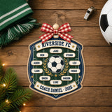Personalized Soccer Classic Badge Acrylic Ornament - Custom Names Keepsake - image 1