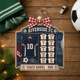 Personalized Soccer Jersey Locker Acrylic Ornament - Custom Names Keepsake - image 1