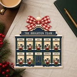 Personalized Team Office Building Acrylic Ornament - Custom Names Keepsake - image 1