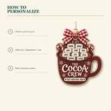 Personalized Team Hot Cocoa Acrylic Ornament - Custom Names Keepsake - image 10