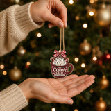 Personalized Team Hot Cocoa Acrylic Ornament - Custom Names Keepsake - image 7
