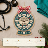 Personalized Healthcare Medical Snowglobe Acrylic Ornament - Custom Names Keepsake - image 6