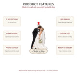 Personalized Wedding Kiss Keepsake Photo Acrylic Ornament - Custom Couple Keepsake - image 7