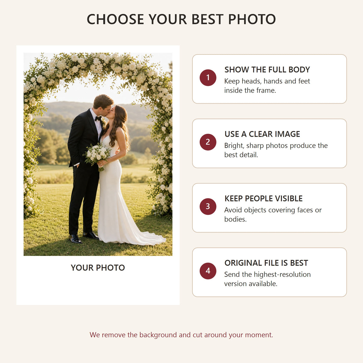 Personalized Wedding Kiss Keepsake Photo Acrylic Ornament - Custom Couple Keepsake - image 8