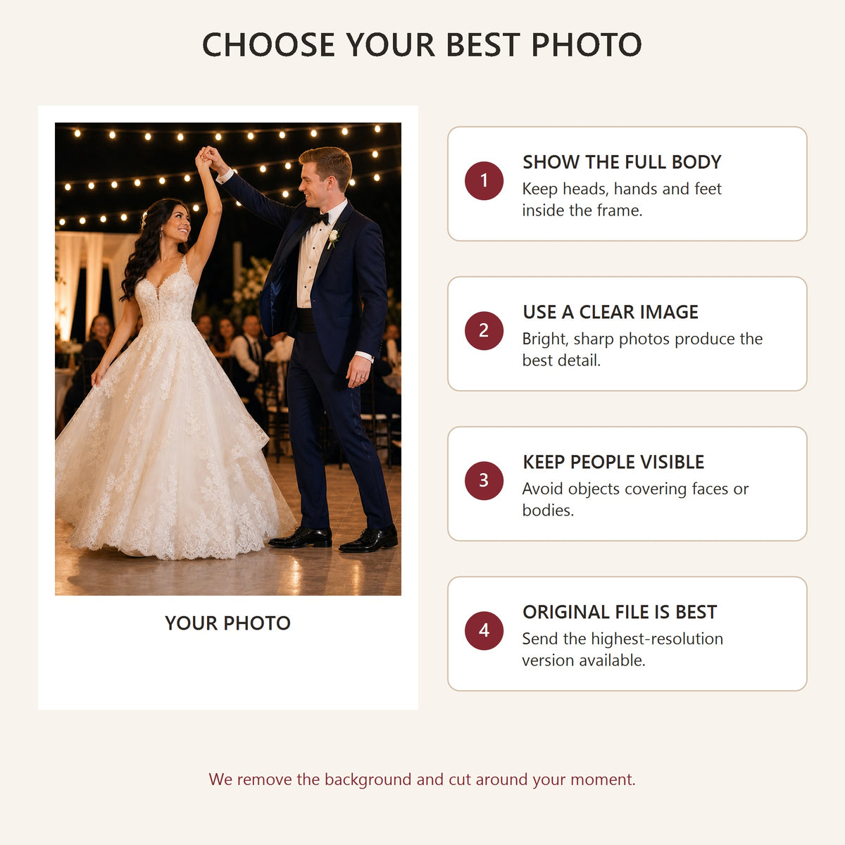 Personalized Wedding Dance Moment Photo Acrylic Ornament - Custom Couple Keepsake - image 8