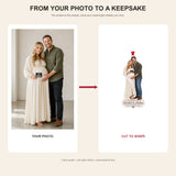 Personalized Growing Family Baby On Way Photo Acrylic Ornament - Custom Couple Keepsake - image 3