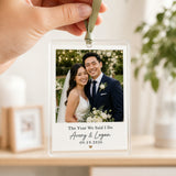 Personalized Polaroid Wedding Photo Photo Acrylic Ornament - Custom Couple Keepsake - image 3