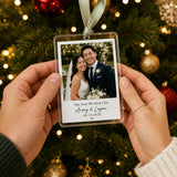 Personalized Polaroid Wedding Photo Photo Acrylic Ornament - Custom Couple Keepsake - image 8
