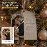 Personalized Wedding Vow Arch Photo Acrylic Ornament - Custom Couple Keepsake - image 1
