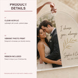 Personalized Wedding Vow Arch Photo Acrylic Ornament - Custom Couple Keepsake - image 6