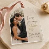 Personalized Wedding Vow Arch Photo Acrylic Ornament - Custom Couple Keepsake - image 7