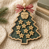 Personalized Teacher Little Stars Wood Ornament - Custom Class Names Keepsake - image 1