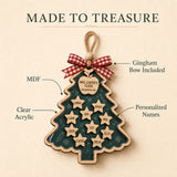 Personalized Teacher Little Stars Wood Ornament - Custom Class Names Keepsake - image 2