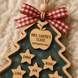 Personalized Teacher Little Stars Wood Ornament - Custom Class Names Keepsake - image 6