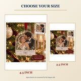 Personalized First Christmas Married Acrylic Ornament - Custom Photo Keepsake - image 3
