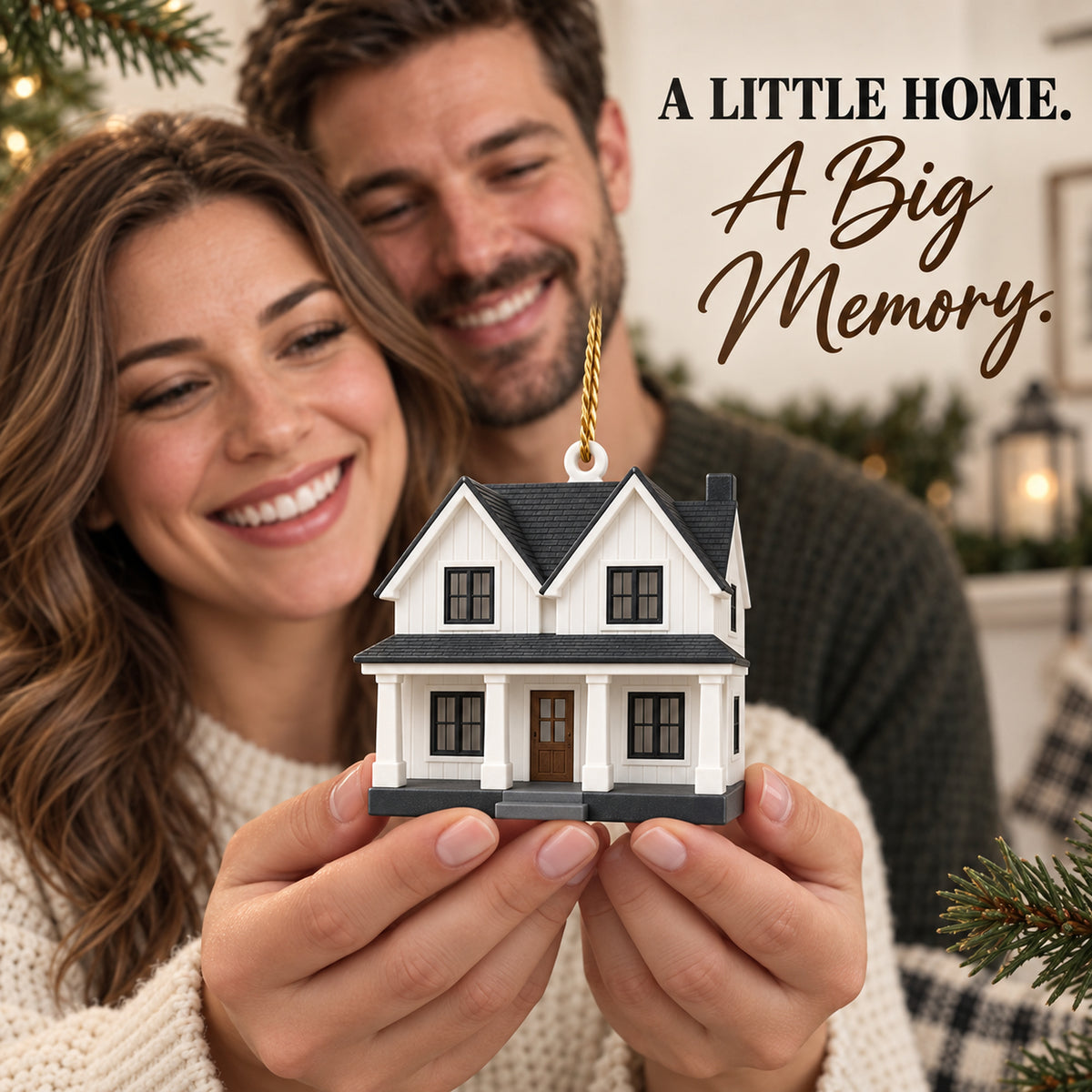 Personalized Modern Farmhouse 3D Ornament - Custom Christmas Keepsake - image 8